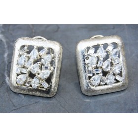 Uncut Diamond Stud Earrings 